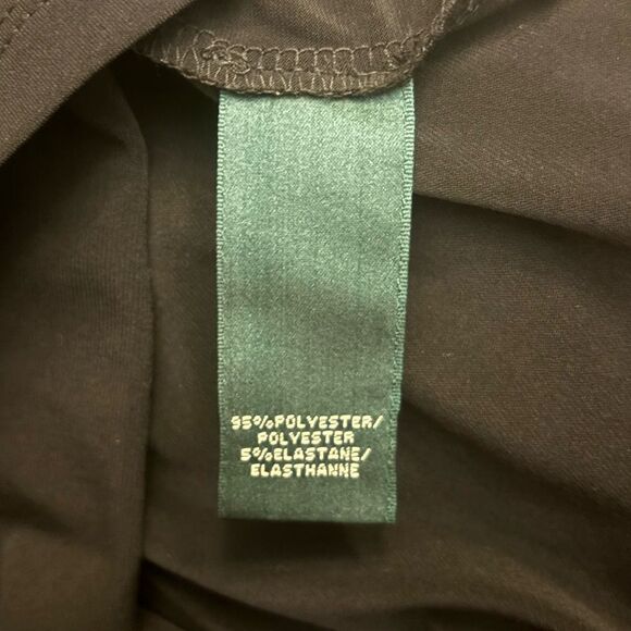 Lauren Ralph Lauren Black Modest Super Stretch Cowl Neck Matte Jersey Dress 14 - Picture 7 of 7